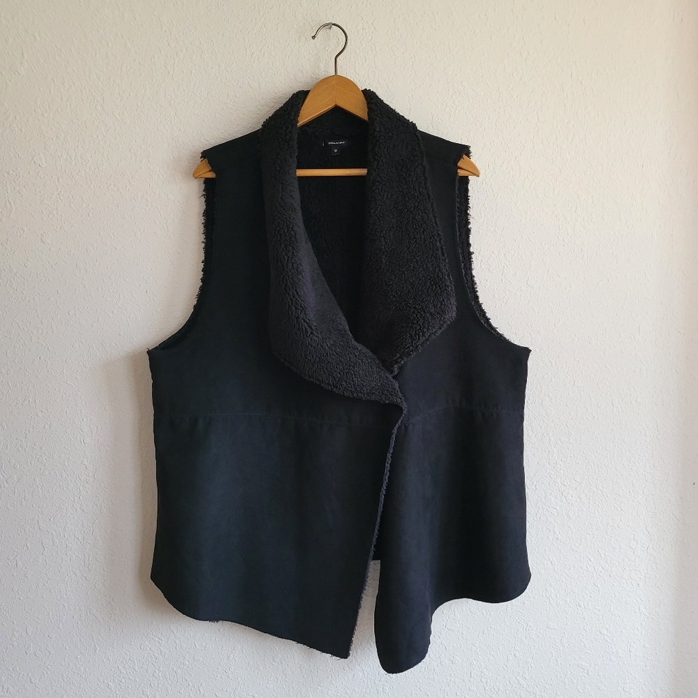 Stella & Dot Black Chalet Vest Size 1X GUC